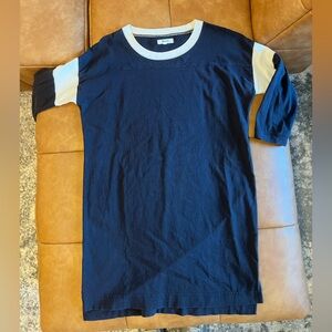 Madewell Navy / White Long Sleeve Dress